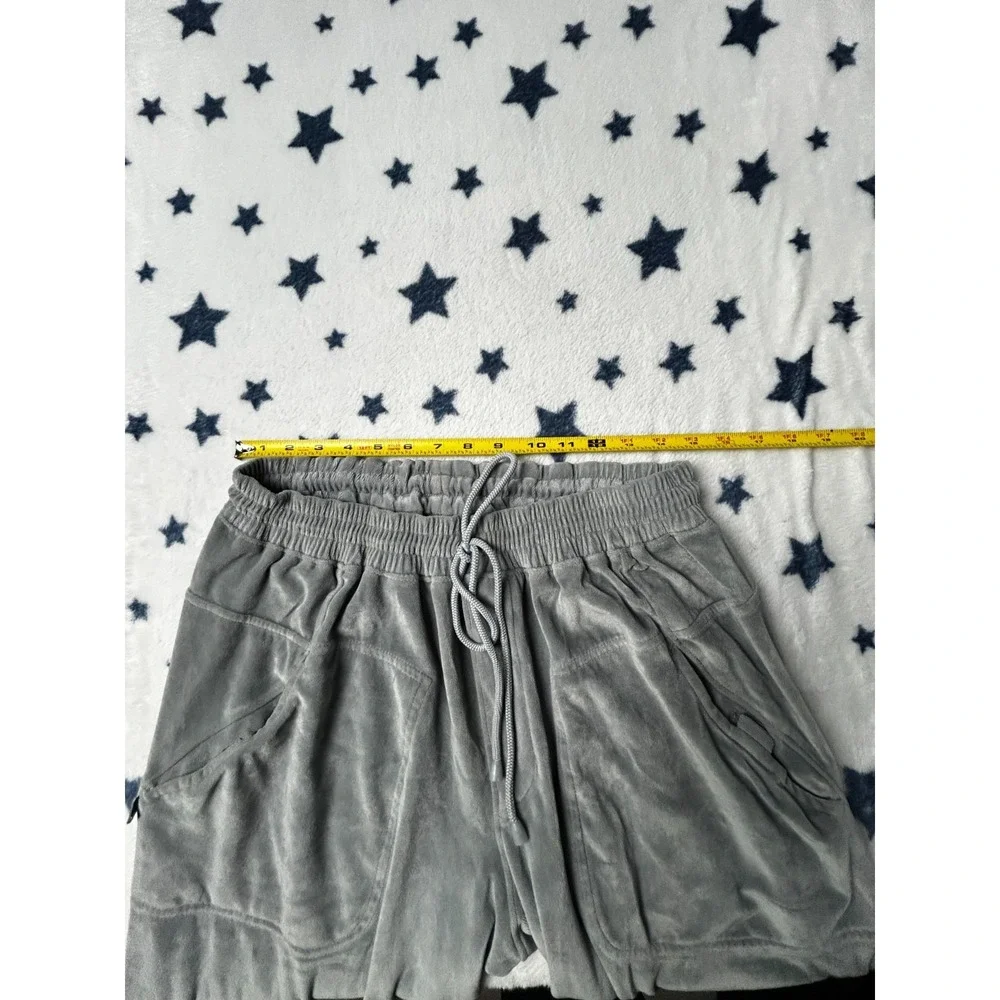 Jordan Velour Track Pants Mens Medium Gray Jogger Drawstring Athletic